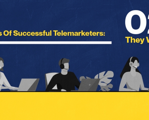 graphic illustration of telemarketers at work