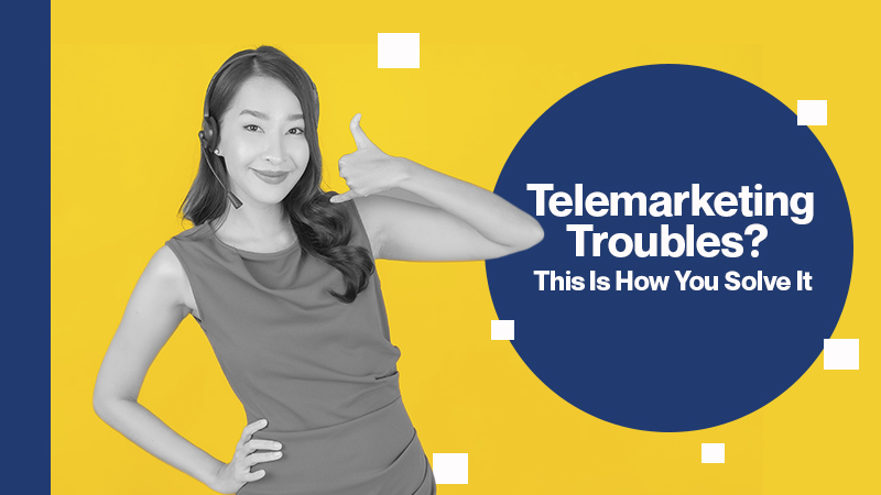 an asian telemarketer